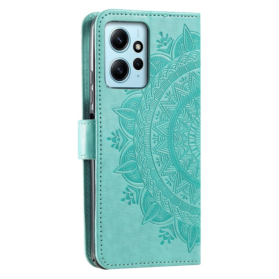 Откидной чехол для Xiaomi Redmi Note 12 4G, Mandala, зелёный