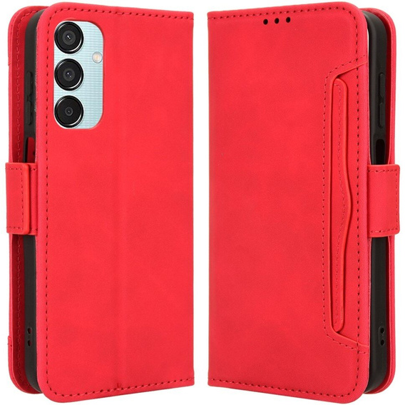 Футляр з клапаном для Samsung Galaxy M15 5G, Card Slot, червоний