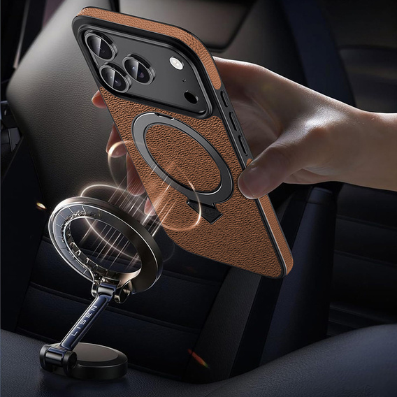 чехол Mujjo Кожаный до iPhone 14 Pro, MagSafe, Black