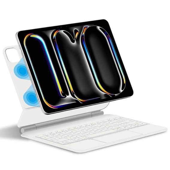 Чехол-клавиатура для iPad Pro 13" 2024, Magnetic Keyboard Touchpad, белый
