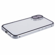 Чехол для iPhone 16, Magnetic Dual Glass, серебряный
