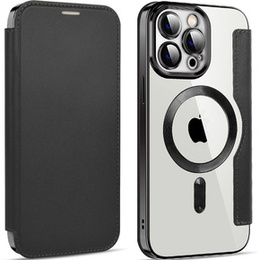 Откидной чехол для iPhone 13 Pro Max, RFID Wallet MagSafe CamShield, чёрный