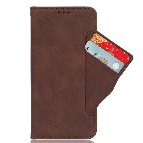 Футляр з клапаном для Xiaomi 14 Ultra, Card Slot, коричневий