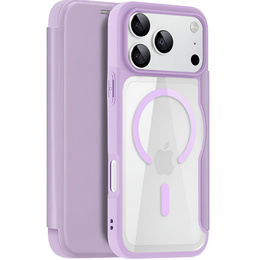 Чохол Dux Ducis для iPhone 17 Pro Max, Skin X Pro, з клапаном, на MagSafe, фіолетовий