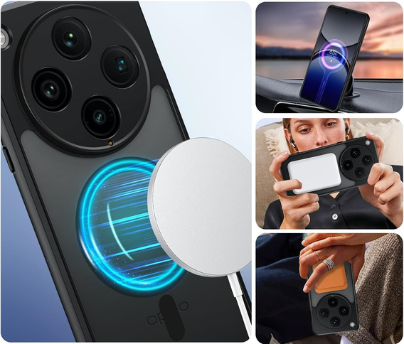 Чехол для Oppo Find X8 Pro, для MagSafe, ERBORD Matt Case, чёрный