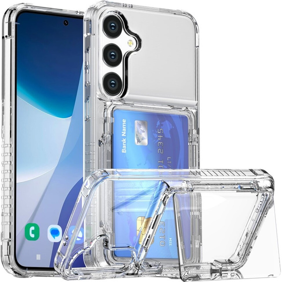 Чехол для Samsung Galaxy S24, Card Holder, прозрачный