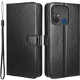 Футляр з клапаном для Xiaomi Redmi 12C, Crazy Horse Wallet, чорний