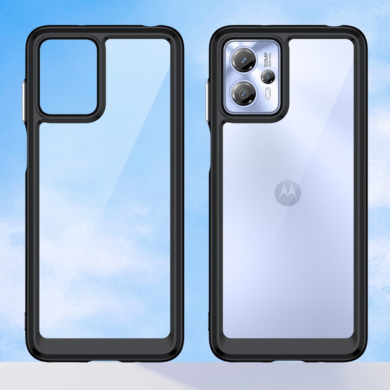 Чoхол до Motorola Moto G13 / G23, Fusion Hybrid, прозорий / чорний
