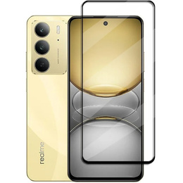 Закаленное стекло 3D для Realme 14X / Realme C75, чёрная рама