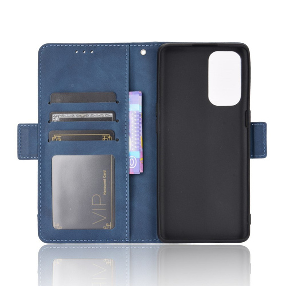 Откидной чехол для Oppo Reno 5 5G, Card Slot, синий