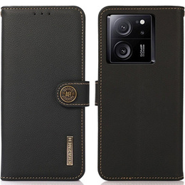 Чохол KHAZNEH RFID для Xiaomi 13T / 13T Pro, Litchi Texture, чорний
