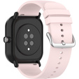 Силіконовий ремінець 20mm, Light Pink/Silver Buckle