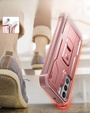 Броньований чохол для Samsung Galaxy S22, Dexnor Full Body, рожевий rose gold