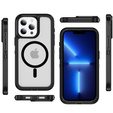 Чохол з рамкою для iPhone 13 Pro Max, для MagSafe, прозорий / чорний