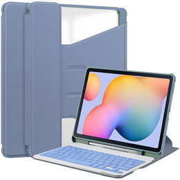 Чехол клавиатура для Samsung Galaxy Tab S6 Lite 2024 / 2022 / 2020, Rotary 360° Leather, фиолетовый