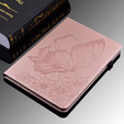 Чехол до Lenovo Tab M9, Wallet Pen Slot, butterflies, коричневый