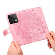 Откидной чехол для Xiaomi Redmi Note 13 5G, Mandala, розовый rose gold