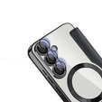 Чохол-книжка для Samsung Galaxy S25, RFID Rhombus Wallet MagSafe CamShield, чорний