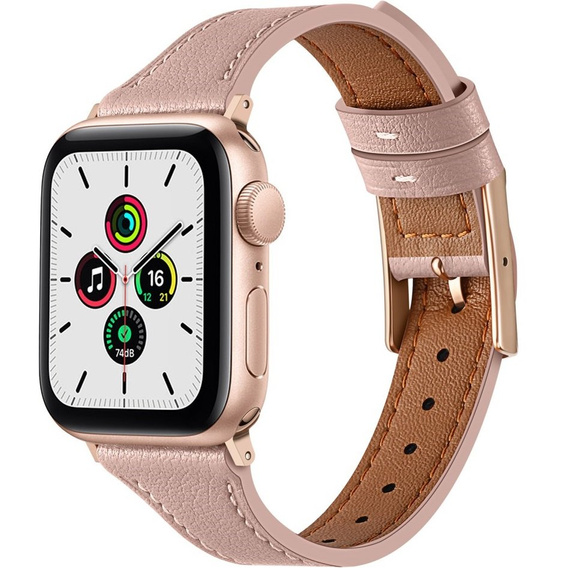 Кожаный ремешок для часов 1/2/3/4/5/6/7/8/SE 38/40/41mm, Light Pink
