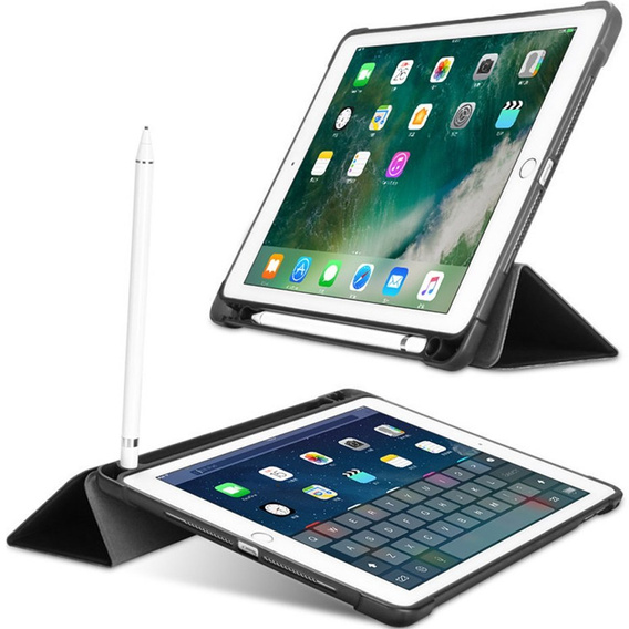 Чохол для iPad 9.7 2018 / 2017/ Air / Air 2, Smartcase з місцем для стилуса, чорний