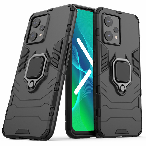 Чoхол до Realme 9 Pro+ Plus / Realme 9 4G, Kickstand Ring, чорний