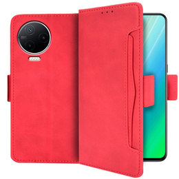 Откидной чехол для Infinix Note 12 2023, Card Slot, красный