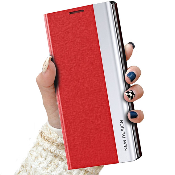 Откидной чехол для Xiaomi Poco X5 Pro 5G / Redmi Note 12 Pro, Side Magnetic, красный