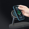 Беспроводное индуктивное зарядное устройство Tech-Protect A12 3 в 1, Black