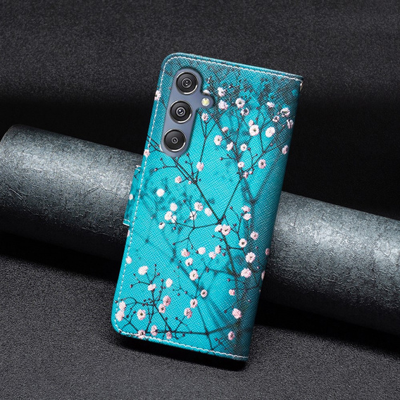 Откидной чехол для Samsung Galaxy M34, Wallet, Sakura, синий
