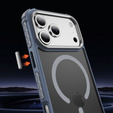 Матовий чохол для iPhone 17 Pro, броньований, для MagSafe, димчастий з сірими боками