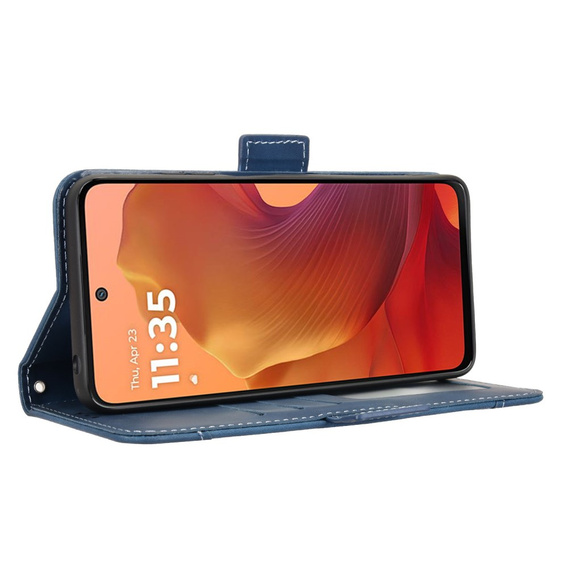 Откидной чехол для Motorola Moto G15 / Motorola Moto G15 Power, Card Slot, темно-синий