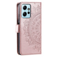 Чохол-книжка для Xiaomi Redmi Note 12 4G, Mandala, рожевий rose gold