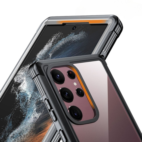 Чехол для Samsung Galaxy S22 Ultra, Shockproof, с пленкой, чёрный