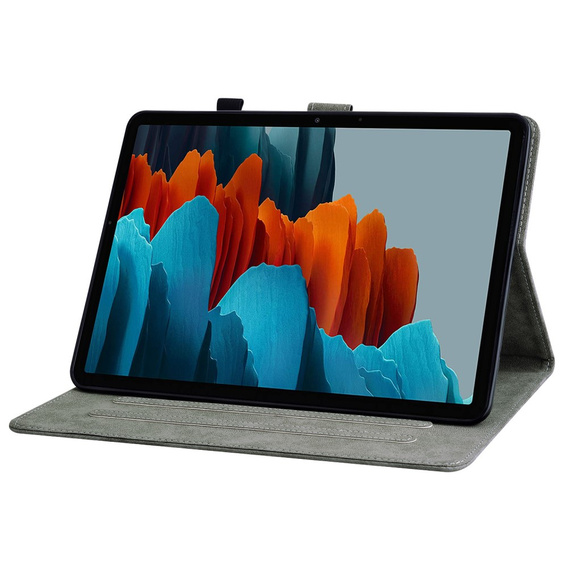 Чехол до Samsung Galaxy Tab S9, Wallet Pen Slot, зелёный
