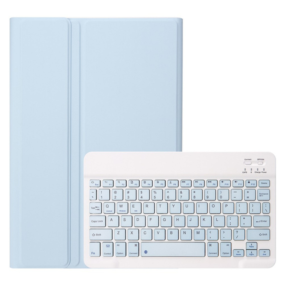 Чехол + клавиатура Samsung Galaxy Tab S9, Leather Pen Slot, светло-голубой