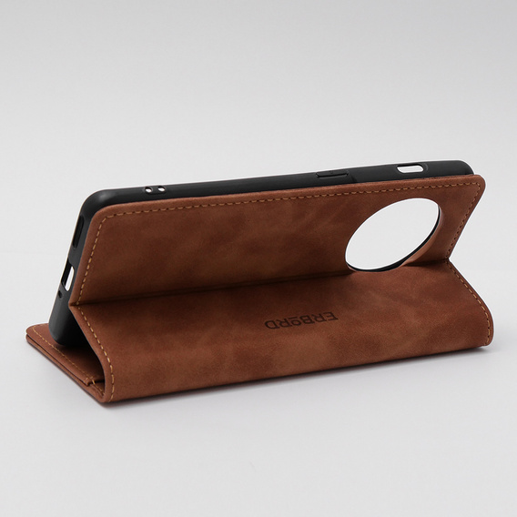 Чехол для OnePlus 11 5G, ERBORD Vintage, бумажник с клапаном, коричневый
