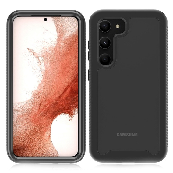 Чoхол Shockproof до Samsung Galaxy S23, із захисним екраном, чорний