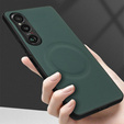 Чoхол до Sony Xperia 1 VI, Leather Hybrid MagSafe, зелений