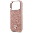 Чехол GUESS Glitter Triangle Logo MagSafe для iPhone 17 Pro