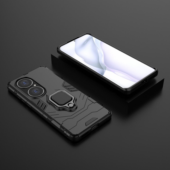 Чoхол до Huawei P50 Pro, Kickstand Ring, чорний