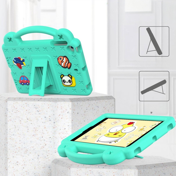 Детский чехол для iPad mini 7.9" 2019/2015/2014/2013/2012 (5/4/3/2/1 gen.), Cute Patterns, с подставкой, зелёный