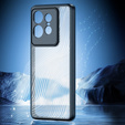 Чехол DuxDucis для Motorola Edge 50 Pro 5G, Aimo case, прозрачный / черный