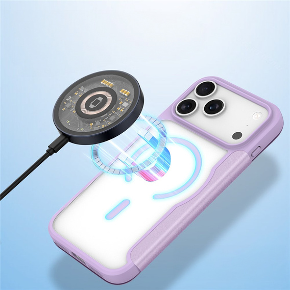 Чехол Dux Ducis для iPhone 17 Pro Max, Skin X Pro, с откидной крышкой, для MagSafe, фиолетовый