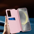 Флип-кейс для Samsung Galaxy S25 Ultra, Smart View Wallet, розовый