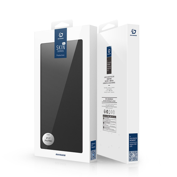 Чехол Dux Ducis для iPhone 17 Pro Max, Skin Pro, с клапаном, со слотом для карт, черный