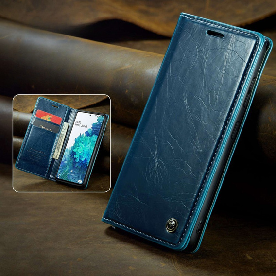 Флип-кейс CASEME для Samsung Galaxy S20 FE / 5G, Waxy Textured, синий