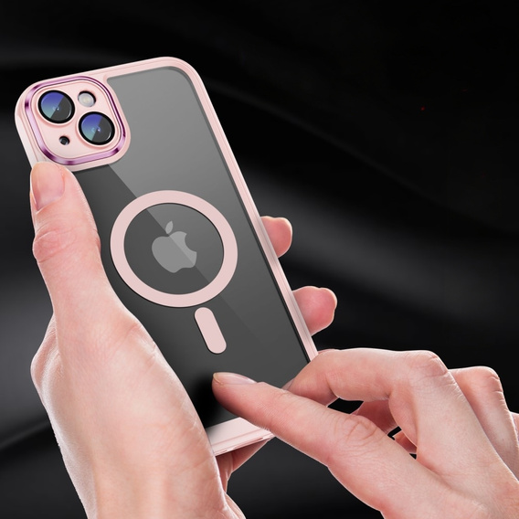Чохол для iPhone 15 Plus, ERBORD Impact Guard, MagSafe, рожевий