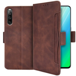 Футляр з клапаном для Sony Xperia 10 IV, Card Slot, коричневий