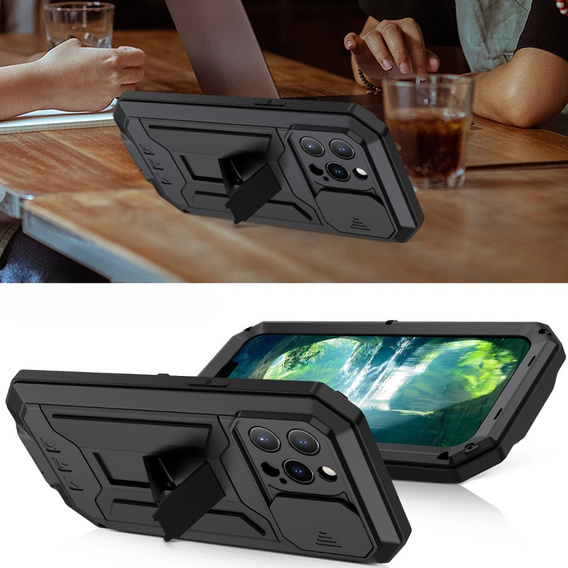 Чохол для iPhone 13 Pro, R-JUST CamShield Slide, броньований, чорний