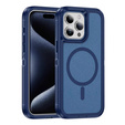 Чехол с рамкой для iPhone 15 Pro Max, для MagSafe, синий